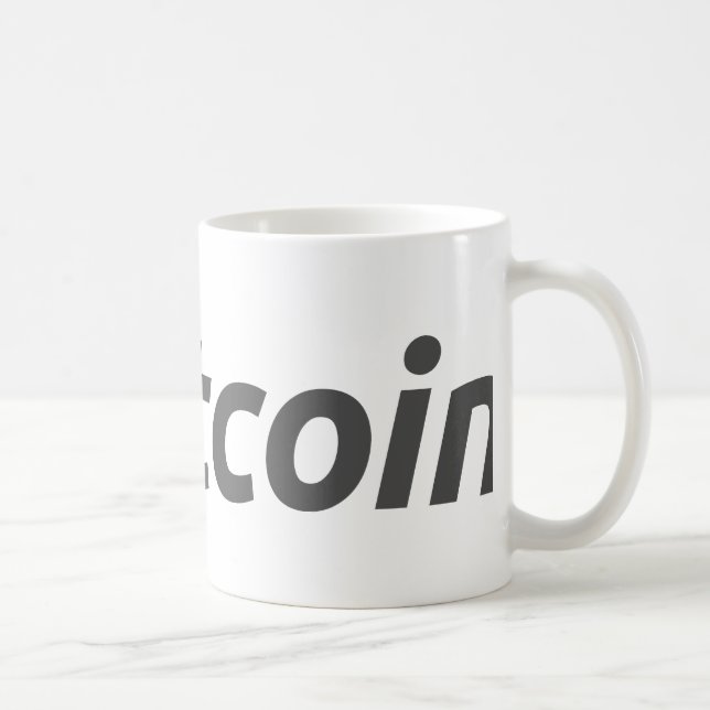Bitcoin logo + text coffee mug (Right)
