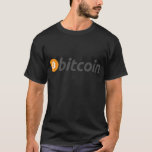 Bitcoin Logo + Text T-shirt at Zazzle