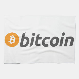 Bitcoin logo + text towel