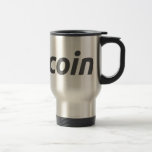 Bitcoin Logo + Text Travel Mug at Zazzle