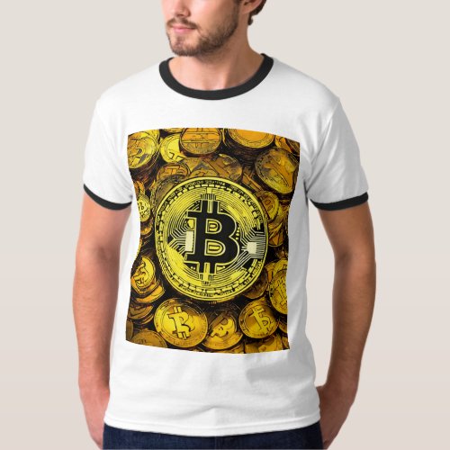 Bitcoin Logo Trending Mens T_shirt Crypto Printed 