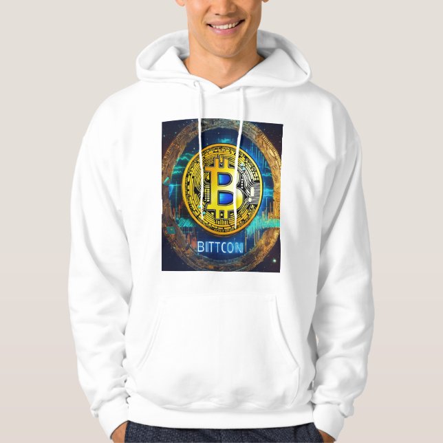 Bitcoin Logo Trending Mens T-shirt Printed Hoodies (Front)
