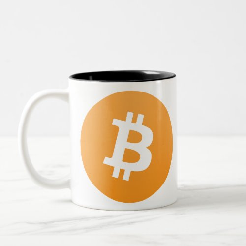 Bitcoin logo Two_Tone coffee mug