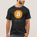 Bitcoin Logo With Text T-shirt at Zazzle