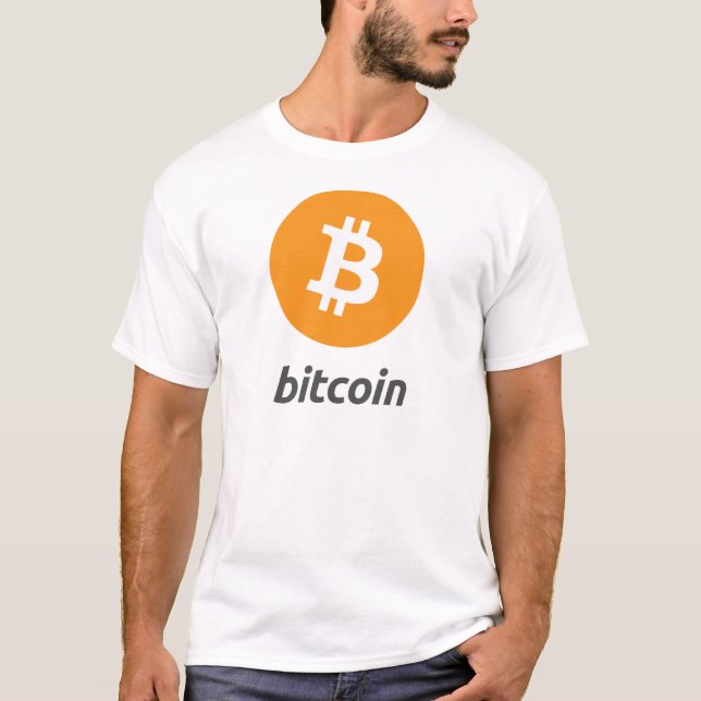 Bitcoin logo with text T-Shirt (Front)