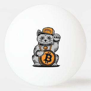 Bitcoin Lucky Cat - Crypto btc Ping Pong Ball