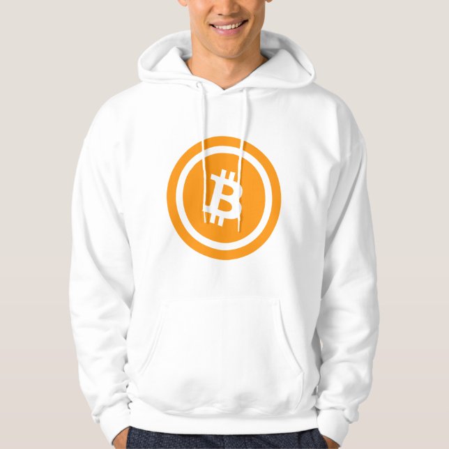 Bitcoin Men's Basic Hooded Sweatshirt (Front)