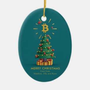 Bitcoin Christmas Ball Ornament for a Tree full of Cryptocurrencies