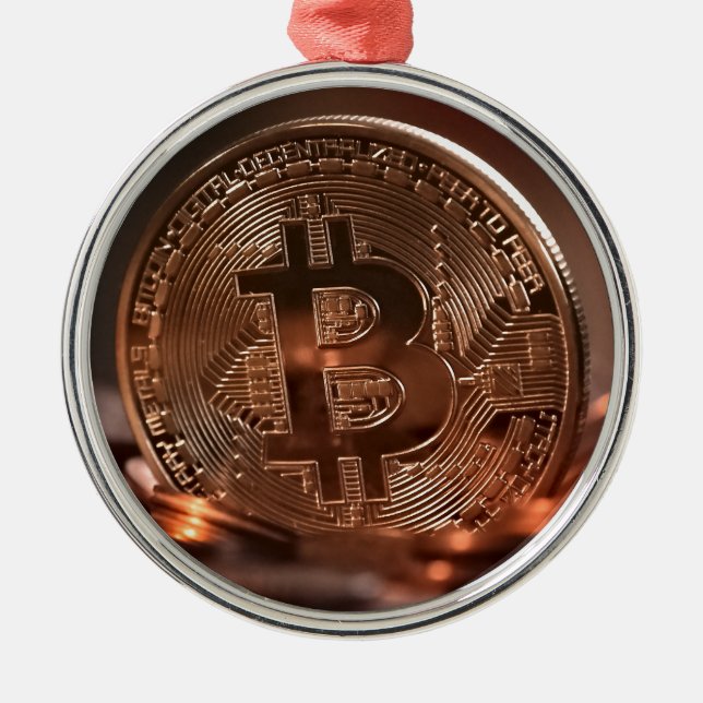 Bitcoin Metal Ornament (Front)