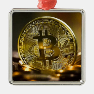 bitcoin metal ornament