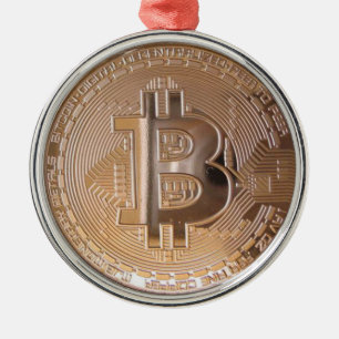 Bitcoin metallic made of copper. M1 Metal Ornament