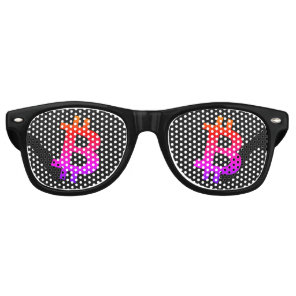 Bitcoin Miami Neuron Black Retro Sunglasses