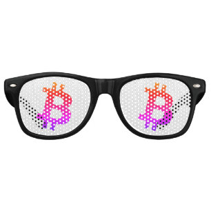 Bitcoin Miami Neuron White Retro Sunglasses