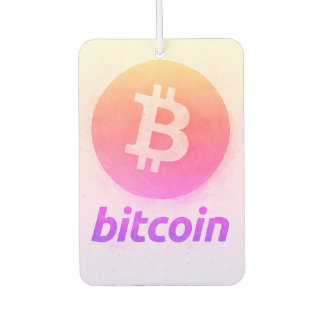 Bitcoin Miami Watercolor (Logo + Text) Air Freshener