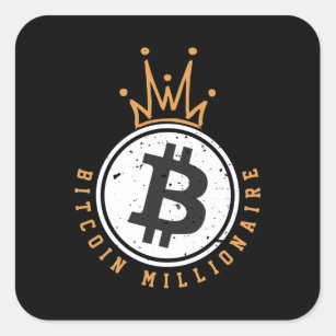 Bitcoin Millionaire Square Sticker