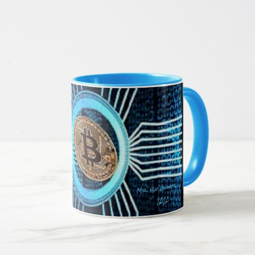 Bitcoin Miner blue Mug