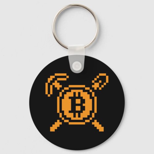 Bitcoin Miner BTC 8_Bit  Basic Keychain