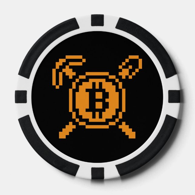 Bitcoin Miner BTC 8-Bit | Poker Chips (Front)
