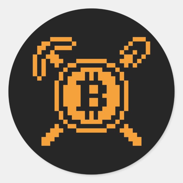 Bitcoin Miner BTC 8-Bit | Sticker (Front)
