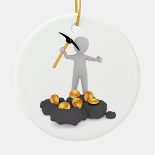 Bitcoin Miner Crypto Coal Christmas Ornament