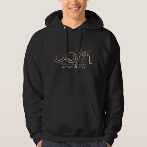 Bitcoin Moon Mission infinity Design black Hoodie