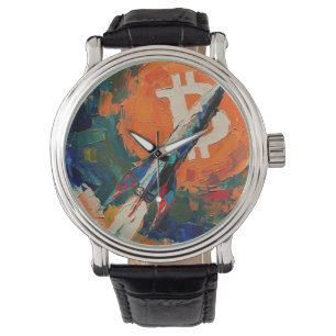 "Bitcoin Moon" Oil Painting #3 Watch