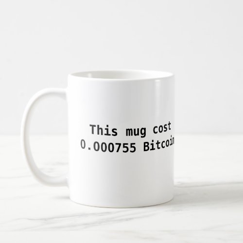 Bitcoin mug coffee mug