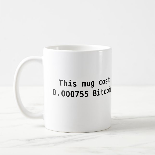 Bitcoin mug. coffee mug (Left)