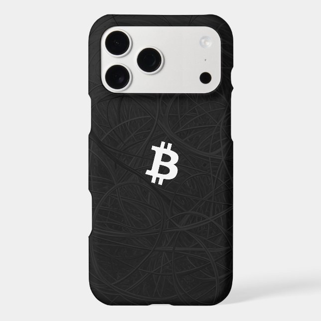 Bitcoin Neuron Black iPhone Case (Back)