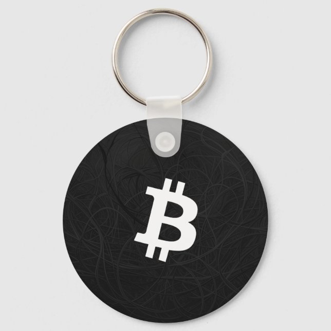 Bitcoin Neuron Black Keychain (Front)
