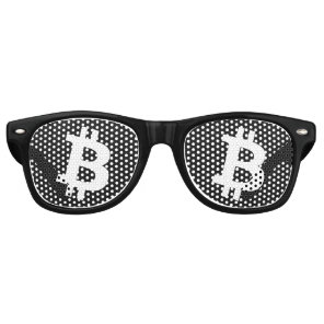 Bitcoin Neuron Black Retro Sunglasses