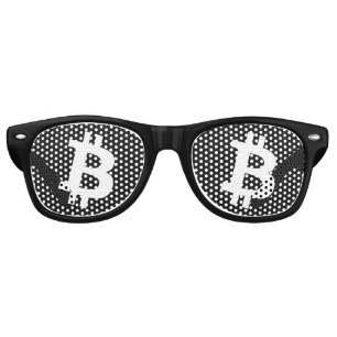 Bitcoin Neuron Black Retro Sunglasses