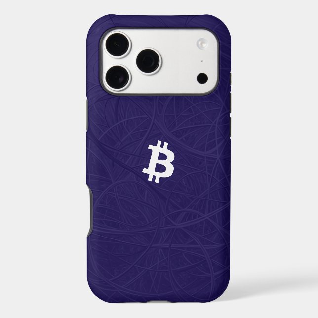 Bitcoin Neuron Dark Blue Case-Mate iPhone Case (Back)