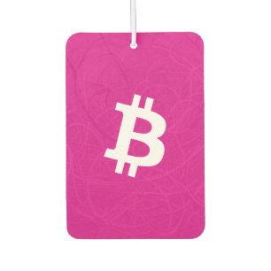 Bitcoin Neuron Hot Pink Air Freshener