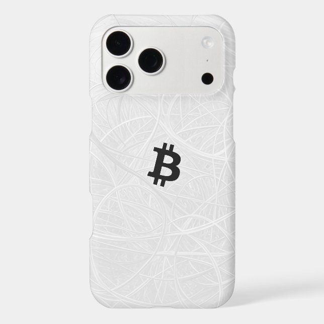 Bitcoin Neuron White iPhone Case (Back)