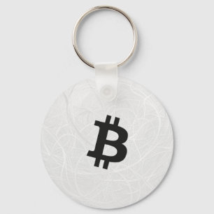 Bitcoin Neuron White Keychain