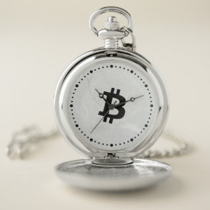 Bitcoin Neuron White Pocket Watch