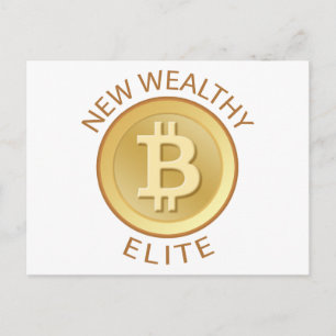 Bitcoin - New Wealthy Elite Postcard