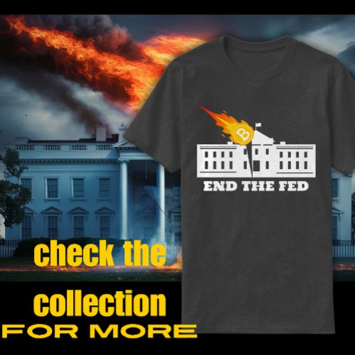 BITCOIN ON FIRE  crypto Tshirt bitcoin merch