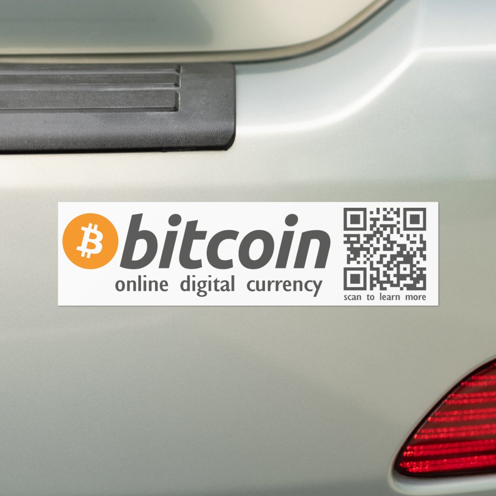 Bitcoin - Online Digital Currency Sticker QR Code