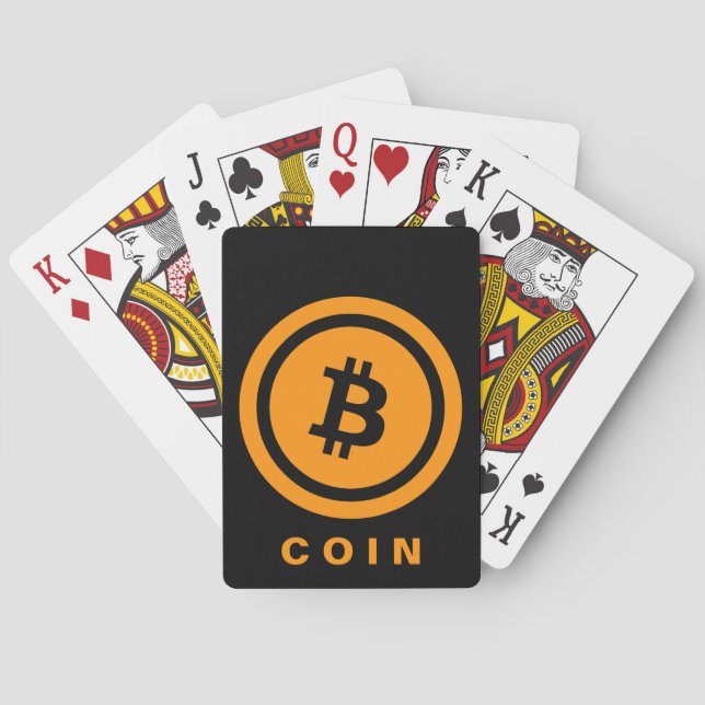 Bitcoin Orange-Black edition Poker Cards (Back)