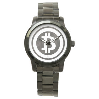 Bitcoin Oversized Black Bracelet Watch