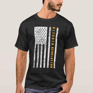 Bitcoin Patriotism Patriotic Vintage American Flag T-Shirt