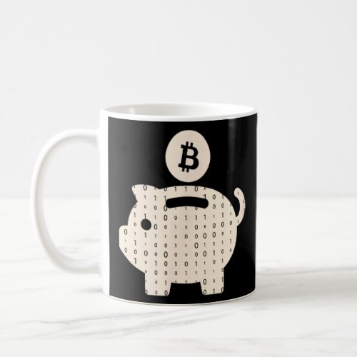 Bitcoin Piggy Bank Design for Crypto Currency Love Coffee Mug