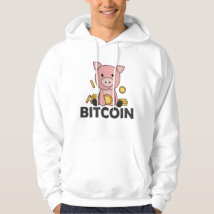 Bitcoin Piggy Bank Hodl Coins Hold Digital Hoodie