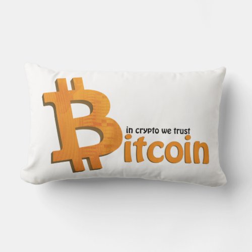 Bitcoin pillow _ in crypto we trust