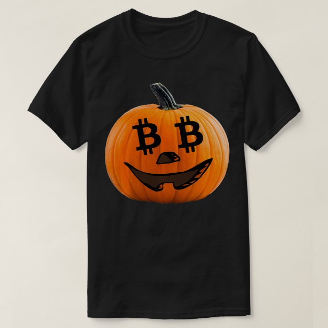 Bitcoin Pumpkin  T-Shirt (Design Front)