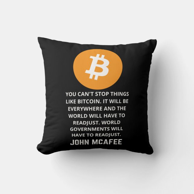 Bitcoin Quote -  Throw Pillow (Front)