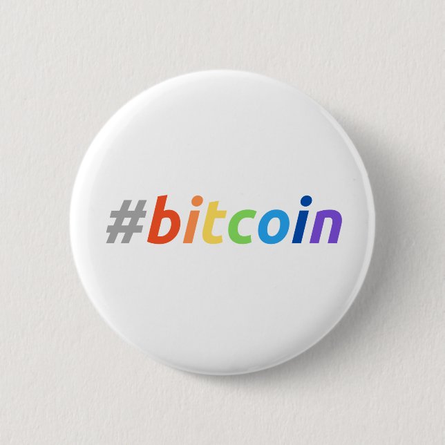 Bitcoin Rainbow Button (Front)