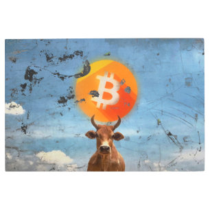 Bitcoin Resilient Bull (Big Metal HD) Print